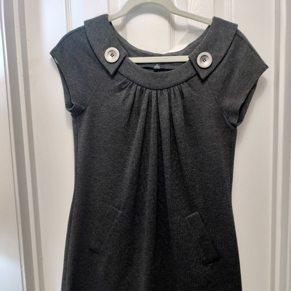 Nine‎ West Shift Dress Button Detail Front Pockets